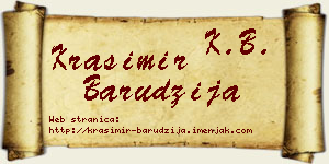 Krasimir Barudžija vizit kartica